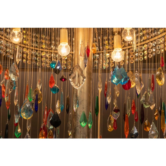 Glass and Metal Floor Lamp by René Roubíček for Nový Bor, 1960s For Sale - Image 3 of 13