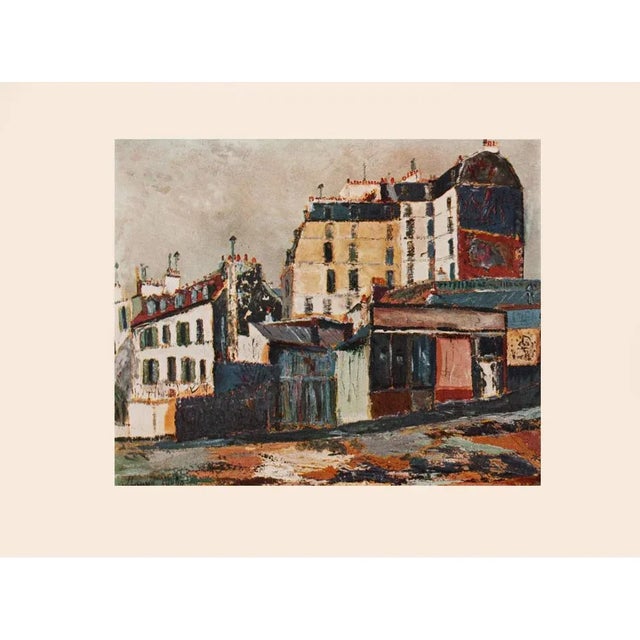 1950s After Maurice Utrillo "Rue Ravignan", First Edition Period Print For Sale