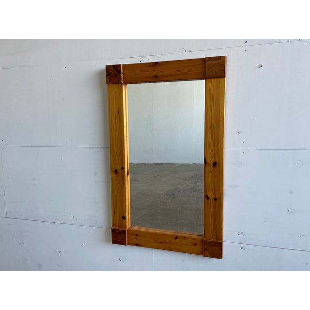 Danish Pine Wall Mirror by Aksel Kjersgaard for Odder, Denmark, 1970s For Sale - Image 10 of 10