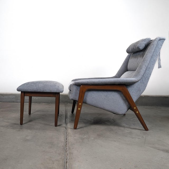 Mid-Century Modern Mid Century 'Profil' Lounge Chair and Ottoman by Folke Ohlsson for Dux, C1960s For Sale - Image 3 of 11