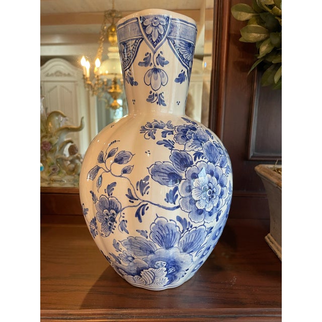 Vintage Hand Painted Delft Peacock and Floral Motif Pitcher For Sale In New York - Image 6 of 10