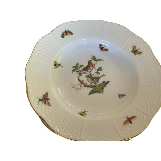 Herand Rothschild Bird Complete Set of 12 8" Soup Plate Porcelain Ro/504 Made in Hungary For Sale - Image 9 of 11
