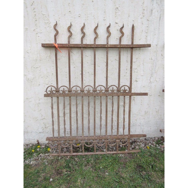 Metal Antique Victorian Iron Gate Architectural Salvage Door For Sale - Image 7 of 7
