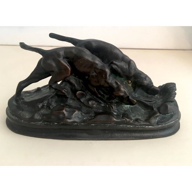 Mid 20th Century Mid 20th Century Sculpture of Hunting Dogs Figurine For Sale - Image 5 of 5