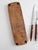 Vintage Robeson ShurEdge Frozen Heat Carving Set With Wood Tray For Sale - Image 9 of 13