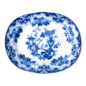 Burgess & Leigh Blue Celeste Chinoiserie Transferware Platter, c.1885