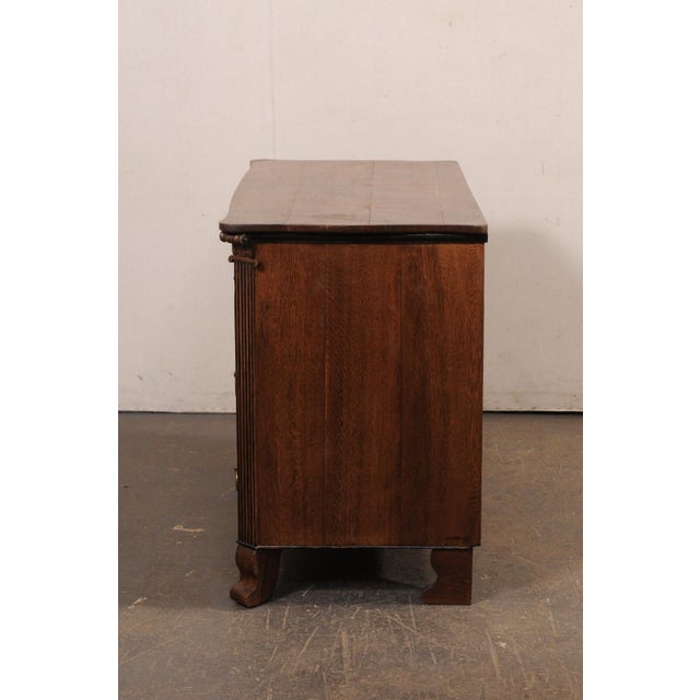 French 19th Century French Wooden Commode w/Neat Brass Hardware For Sale - Image 3 of 10