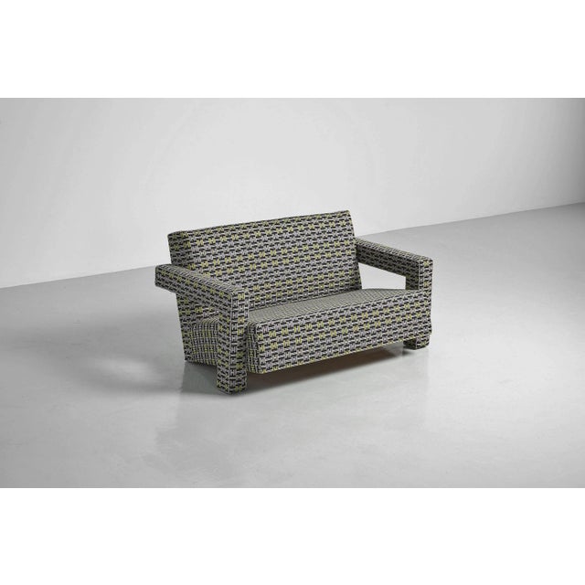 Gold Utrecht Sofa attributed to Gerrit Thomas Rietveld for Metz and Co., Netherlands, 1960s For Sale - Image 8 of 14