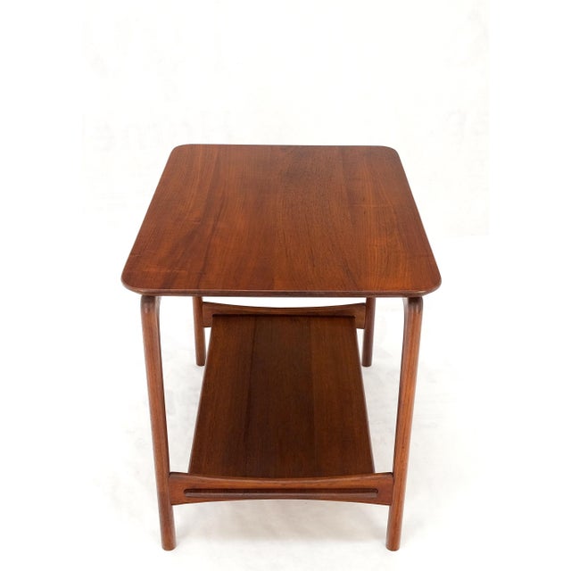 1970s Solid Teak Danish Mid Century Modern Side End Table by John Stuart Stunning For Sale - Image 5 of 12