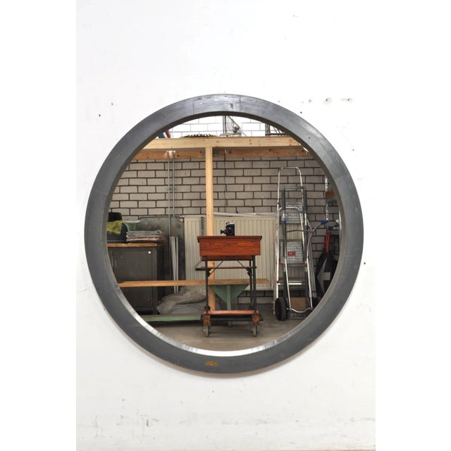 Industrial Round Mirror, 1950s For Sale - Image 4 of 7
