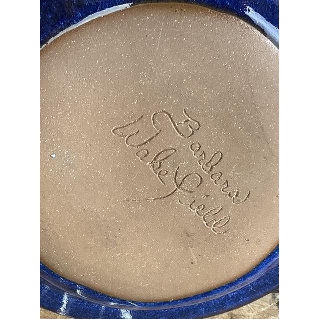Mid-Century Modern Vintage Original Studio Pottery Blue Bowl For Sale - Image 3 of 12