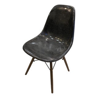 DSW Chair in Black Fiber by Charles and Ray Eames for Herman Miller, 1950 For Sale