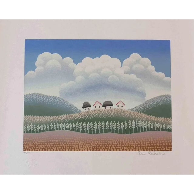 Country Town is an original colored serigraph realized by Ivan Rabuzin in the 1990s. Hand-signed on the lower...
