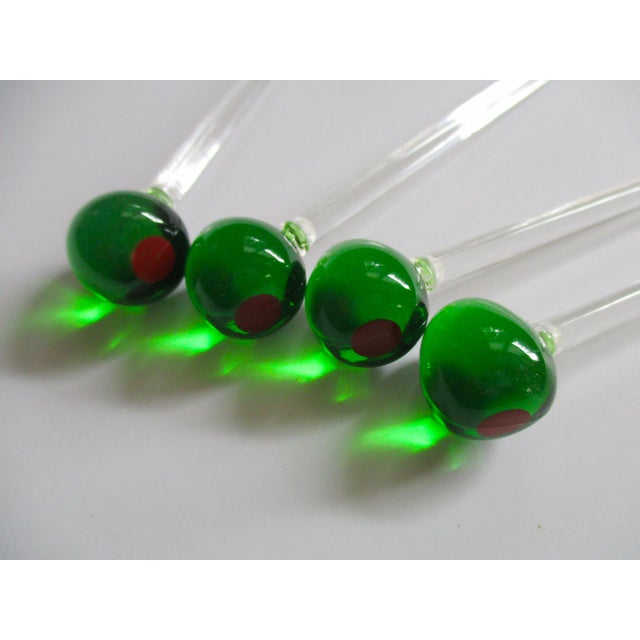 Martini Lucite Olive Swizzle Sticks Set of 4 Chairish