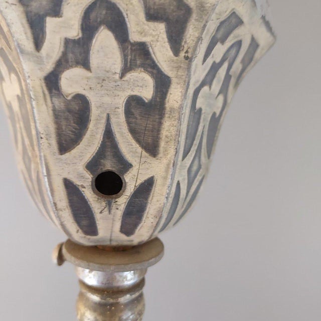 Arts & Crafts Early 20th Century Arts & Crafts Gas-Electric Chandelier With Original Silver Finish For Sale - Image 3 of 9