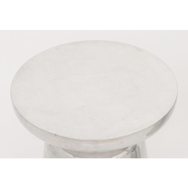 Modern Chrome-Plated Metal Stools, Pair For Sale In New York - Image 6 of 7