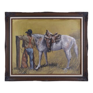 Vintage Howard Carr Hitching a Horse For Sale