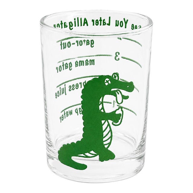 Vintage "See You Later Alligator" Novelty Shot Glass Barware For Sale