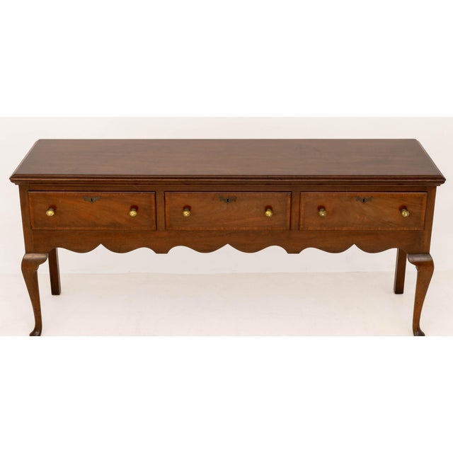 Queen Anne American Vintage Queen Anne Style Walnut Sideboard For Sale - Image 3 of 10
