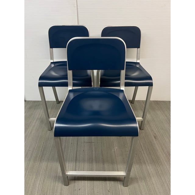 Emeco BMW Designworks for Emeco 1951 Counter Stools, Set of Three For Sale - Image 4 of 12
