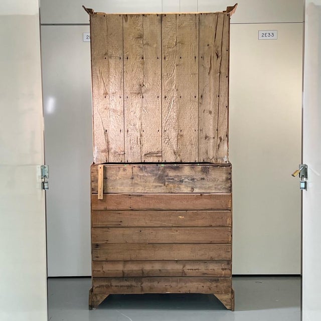 Antique English George III Chippendale Slant Front Secretary Bookcase For Sale - Image 11 of 12