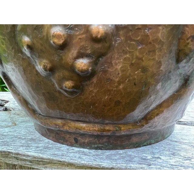 1910s Stickley Brothers #302 Hammered Copper Jardiniere For Sale - Image 10 of 13