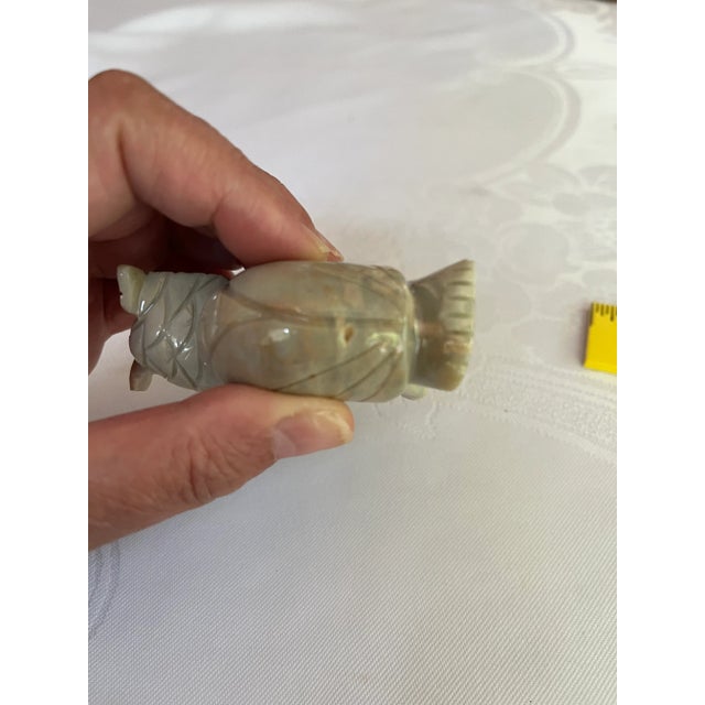 2000s Hand-Carved Marble Owl Figurine, Peru For Sale - Image 9 of 11
