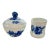 Mid 20th Century Royal Copenhagen Braided Blue Flower Sugar Bowl & Cup For Sale