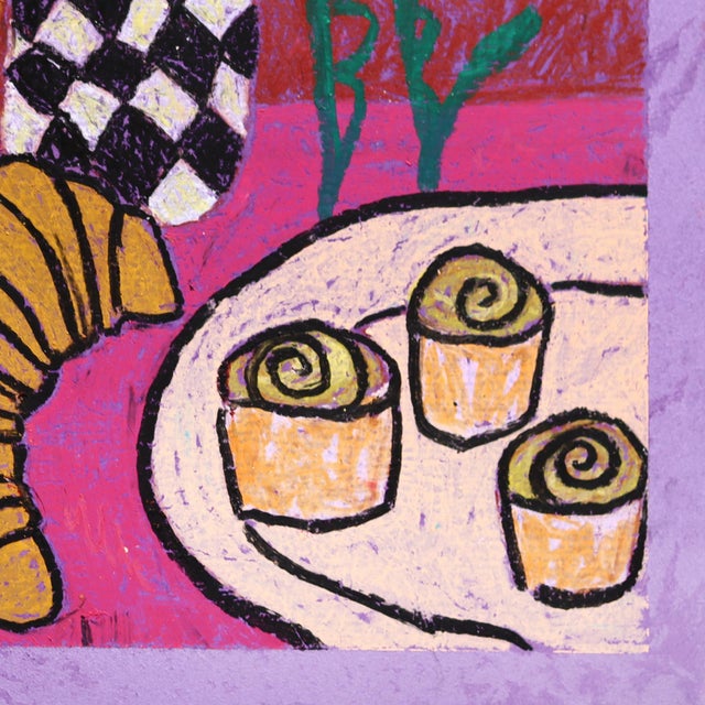 2020s Still Life 10 - Original Bold Abstract Still Life Painting on Paper by Valerie Etitinwo For Sale - Image 5 of 7