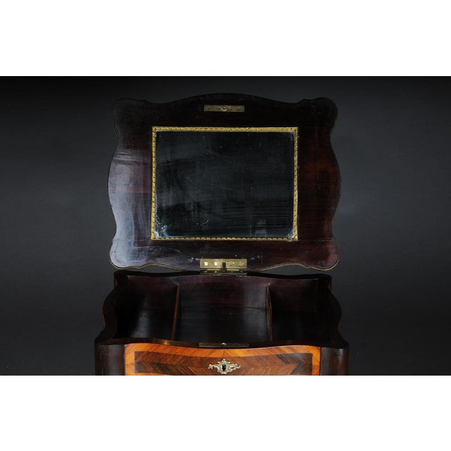 19th Century Marquetry Side Table with Jewelry Box, 1870s For Sale - Image 13 of 18