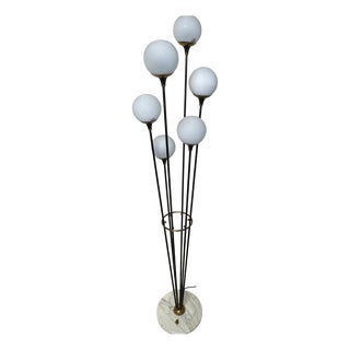 Alberello Glass Floor Lamp form Stilnovo, 1950s For Sale