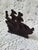 A mini cast iron clipper ship sailboat bookend or doorstop, perfect for a home office or den. It measures 4” across x 1 ½”...