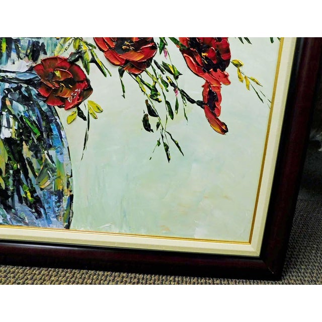 Maya Eventov "Morning Poppies in Bloom" Flowers Original Acrylic Painting Canvas For Sale - Image 12 of 12