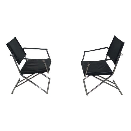 Vintage Folding Chairs, 1980s, Set of 2 For Sale