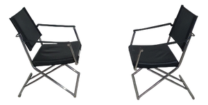 Vintage Folding Chairs, 1980s, Set of 2