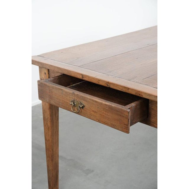 Antique French Oak Farmhouse Dining Table with Drawers For Sale - Image 11 of 18