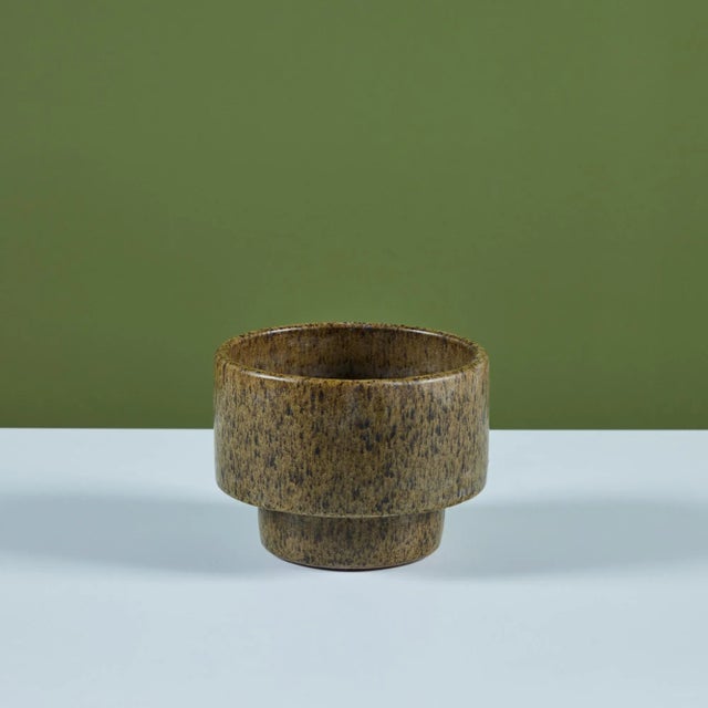 David Cressey Pro/Artisan collection planter for Architectural Pottery. This stoneware planter has a speckle glazed...