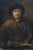 Vintage Oil Painting Self Portrait After Rembrandt Canvas Signed 16" For Sale - Image 4 of 10