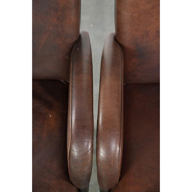 Dining Armchairs in Cowhide Leather, Set of 4 For Sale - Image 11 of 18