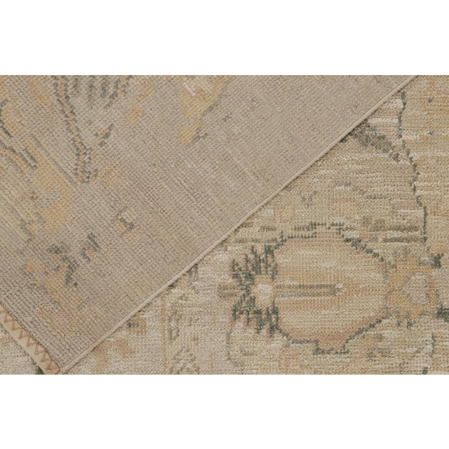 Beige Rug & Kilim’s Oushak Style Rug With Beige, Gray and Gold Floral Patterns For Sale - Image 8 of 8