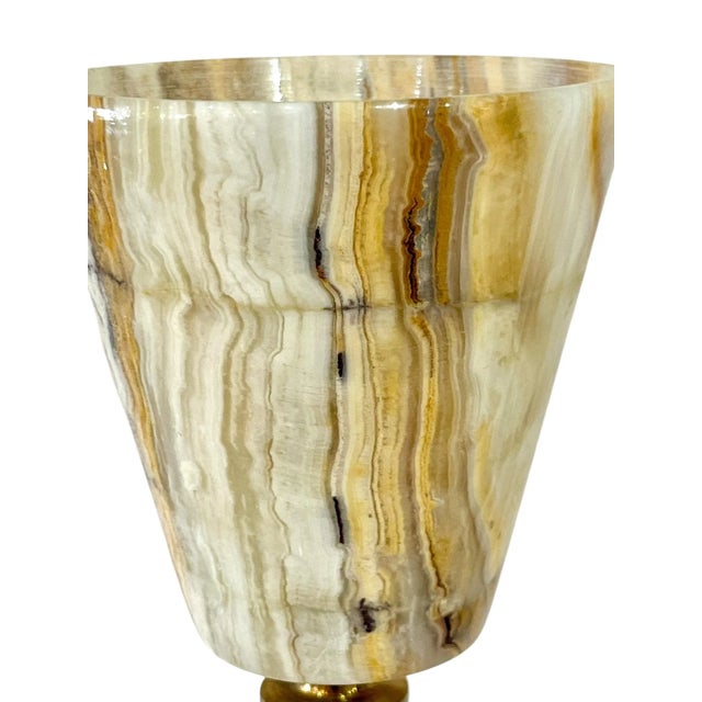 Vintage French Marble & Brass Table Lamp in the Style of Gio Ponti, 1960s For Sale - Image 13 of 18