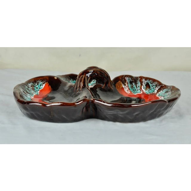 Brown Red and Brown Hors d'oeuvre from Vallauris, 1960s For Sale - Image 8 of 11