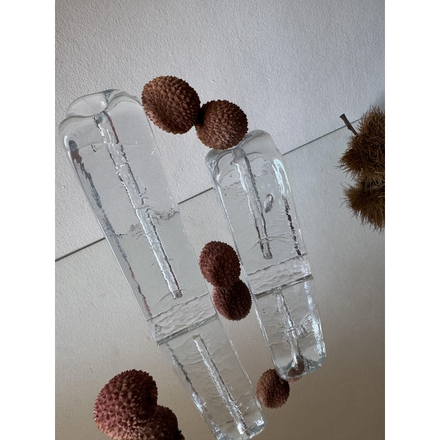 Vintage Scandinavian Sculptural Glass Blocks from Muurla Finland, 1970s, Set of 2 For Sale - Image 9 of 16