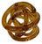 Vintage Amber Infinity Knot Glass Sculpture For Sale - Image 4 of 8