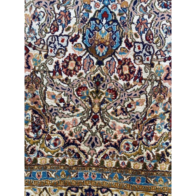 Vintage Indian Punjab Silk Rug, 1980s For Sale - Image 10 of 18