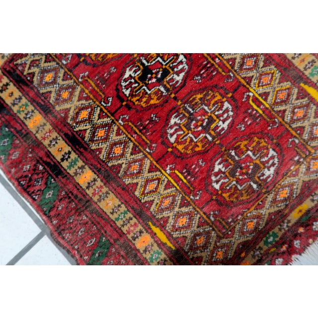 1960s, Handmade Vintage Afghan Ersari Mat 1.5' X 1.6' For Sale - Image 11 of 11