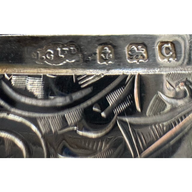 Antique English Sterling Silver Vesta Match Safe by Joseph Gloster Ltd, Birmingham 1927 For Sale - Image 9 of 12