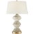 Modern Chapman & Myers by Visual Comfort Signature Weller Zig-Zag Table Lamp in Coconut with Linen Shade For Sale - Image 3 of 3