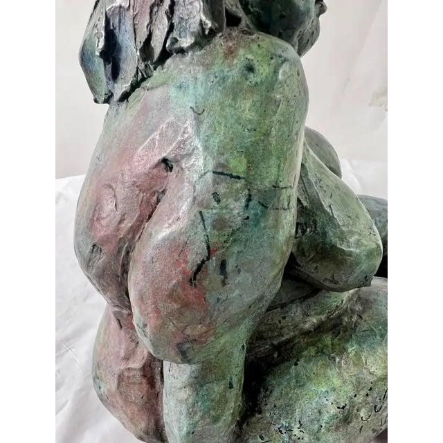 Nude Sitting Woman Bronze Sculpture by James Patrick Maher For Sale - Image 10 of 14