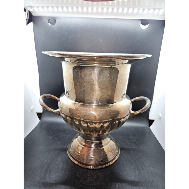 Vintage Leonard Silver Plate Trophy Urn Champagne Wine Ice Bucket Vase 10"